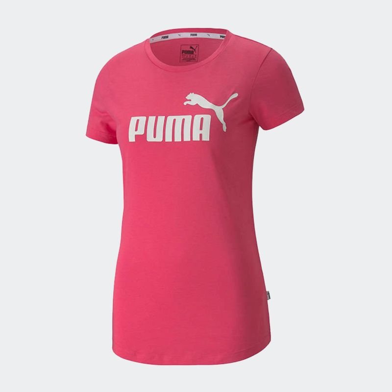 Remera-Puma-Ess-Logo-Heat-Mujer-Rojo