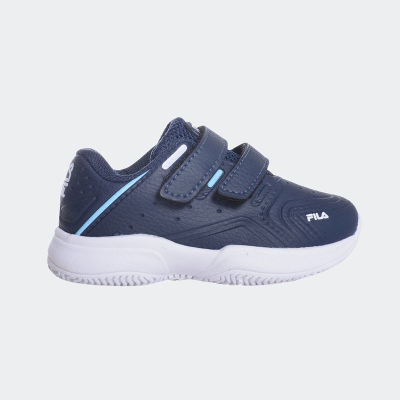 Zapatilla De Tenis Fila Lugano 6.0 Niño Blanca